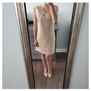 Reiss Tamsin One Shoulder Dress Mocha Brown Beige Size 4 Classicore Old Money